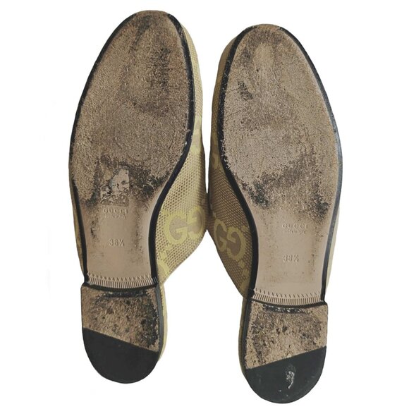 GUCCI YELLOW JUMBO GG PRINCETON SLIPPERS (38.5) - Picture 10 of 13